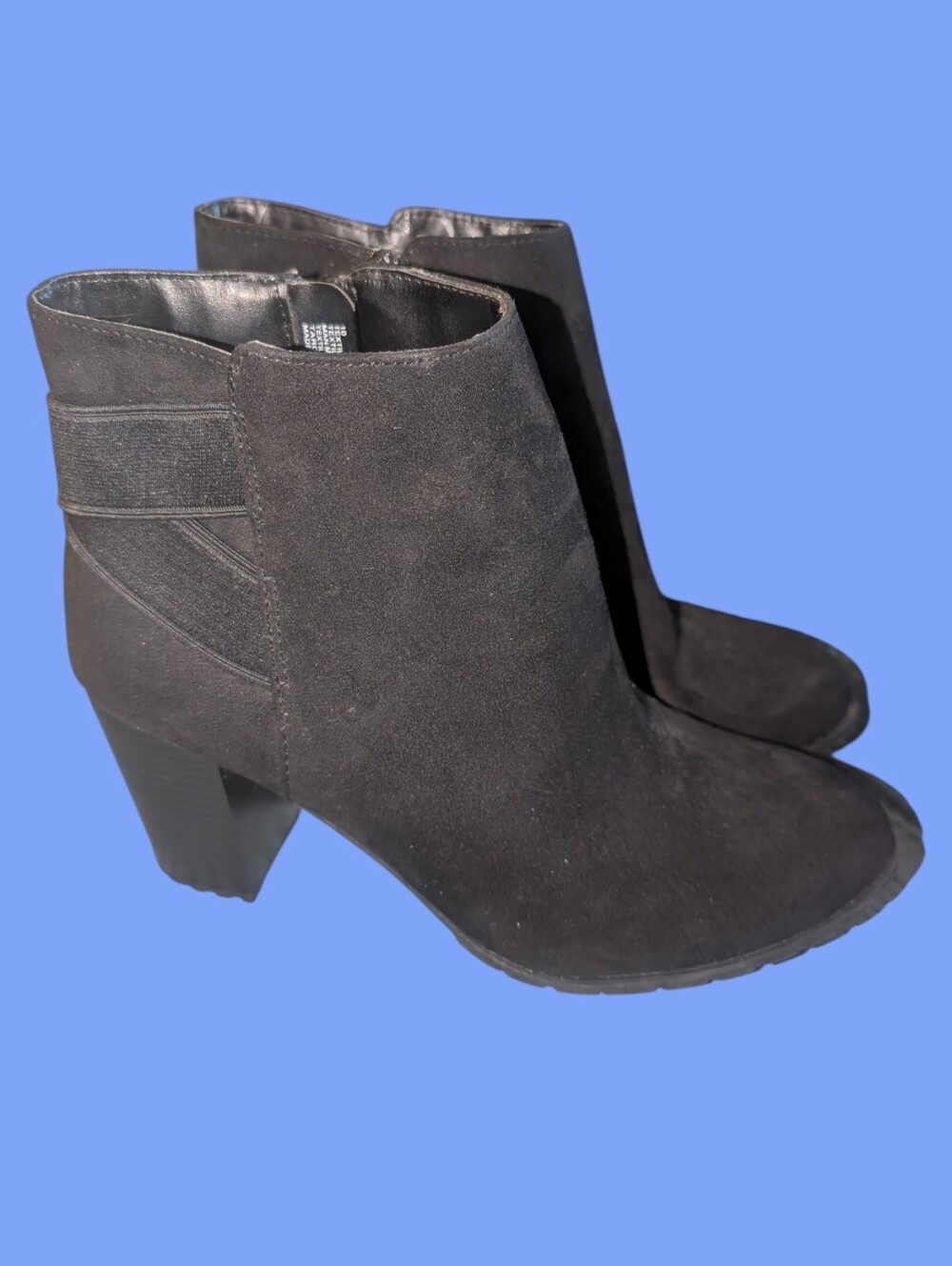 NWT A New Day Women’s Black Ankle Boots with Block Heel Vegan Leather Size 10